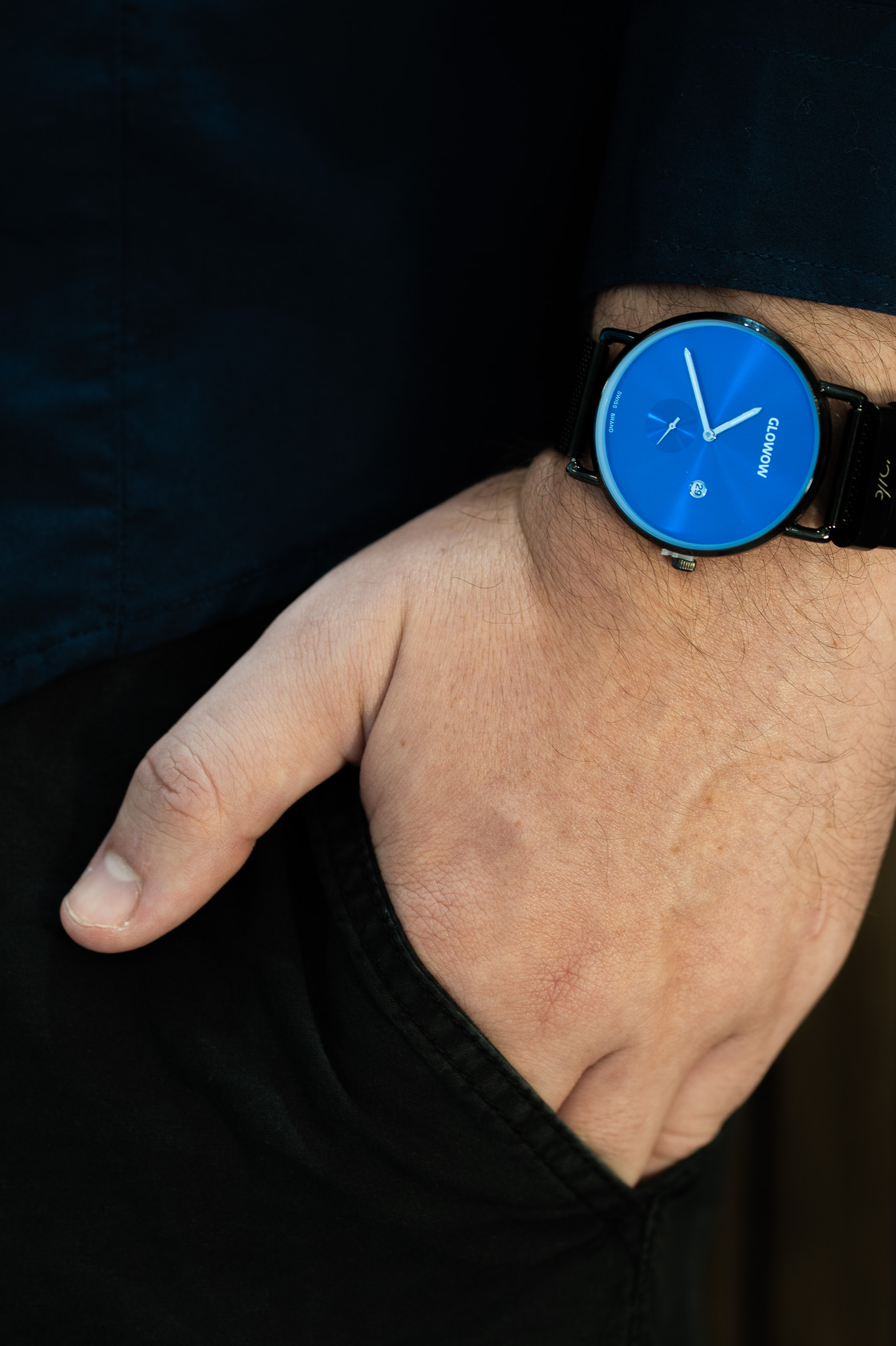 שעון יד לגבר דגם BLUE ES – תמונה 4
